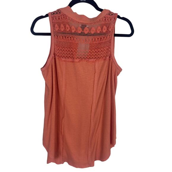 Daytrip Sleeveless Crochet Lace Tank Top Burnt Orange Women’s Size Large Boho - Picture 5 of 7
